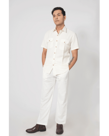White Double Pocket Shirt